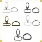 Metal Snap Hook & D Ring Pack (Pack of 20)