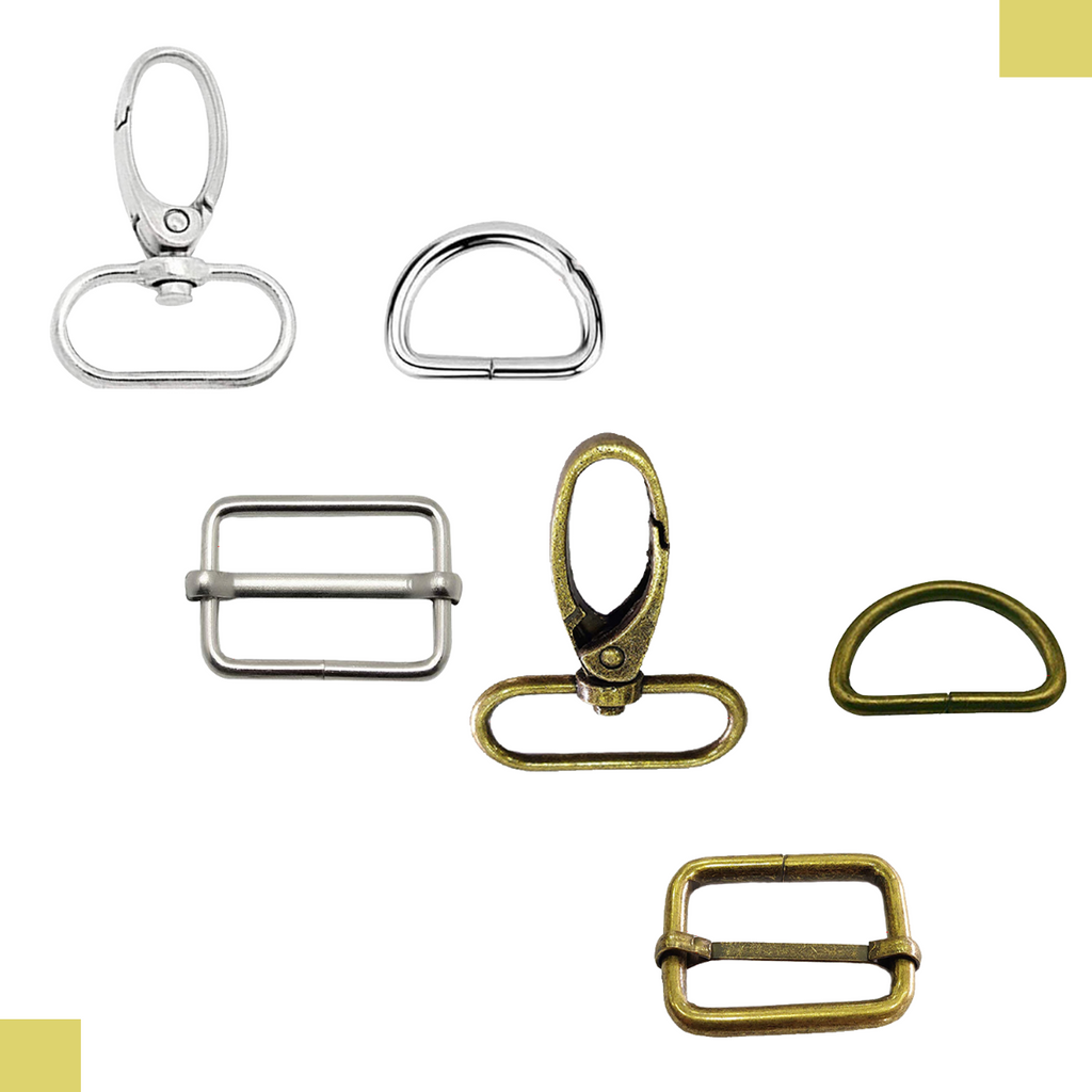Metal Snap Hook, Slider Buckle & D Ring Pack (Pack of 30)