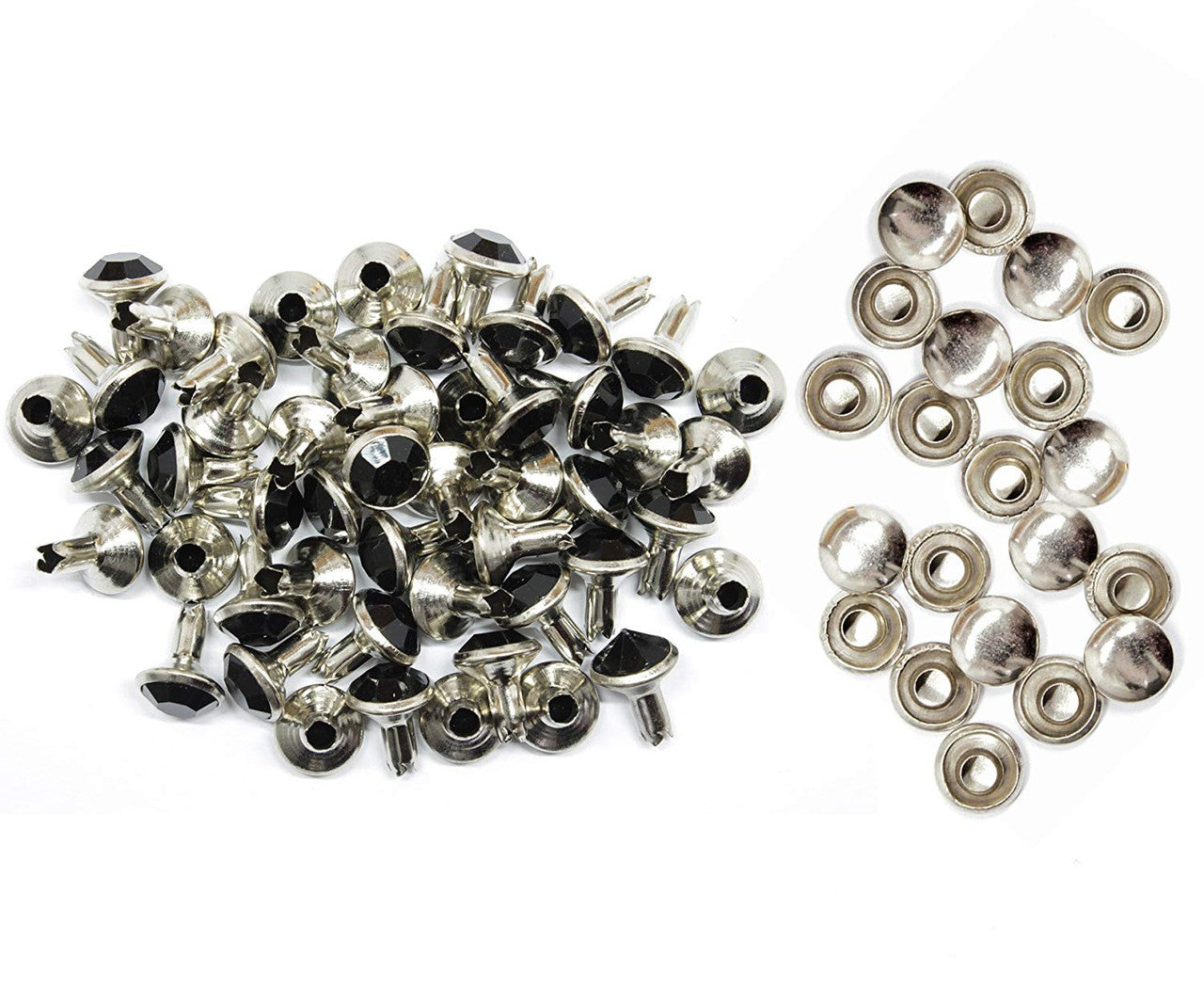 Diamante Rivets with 2 Part Hand Tool  - (Pack of 10)