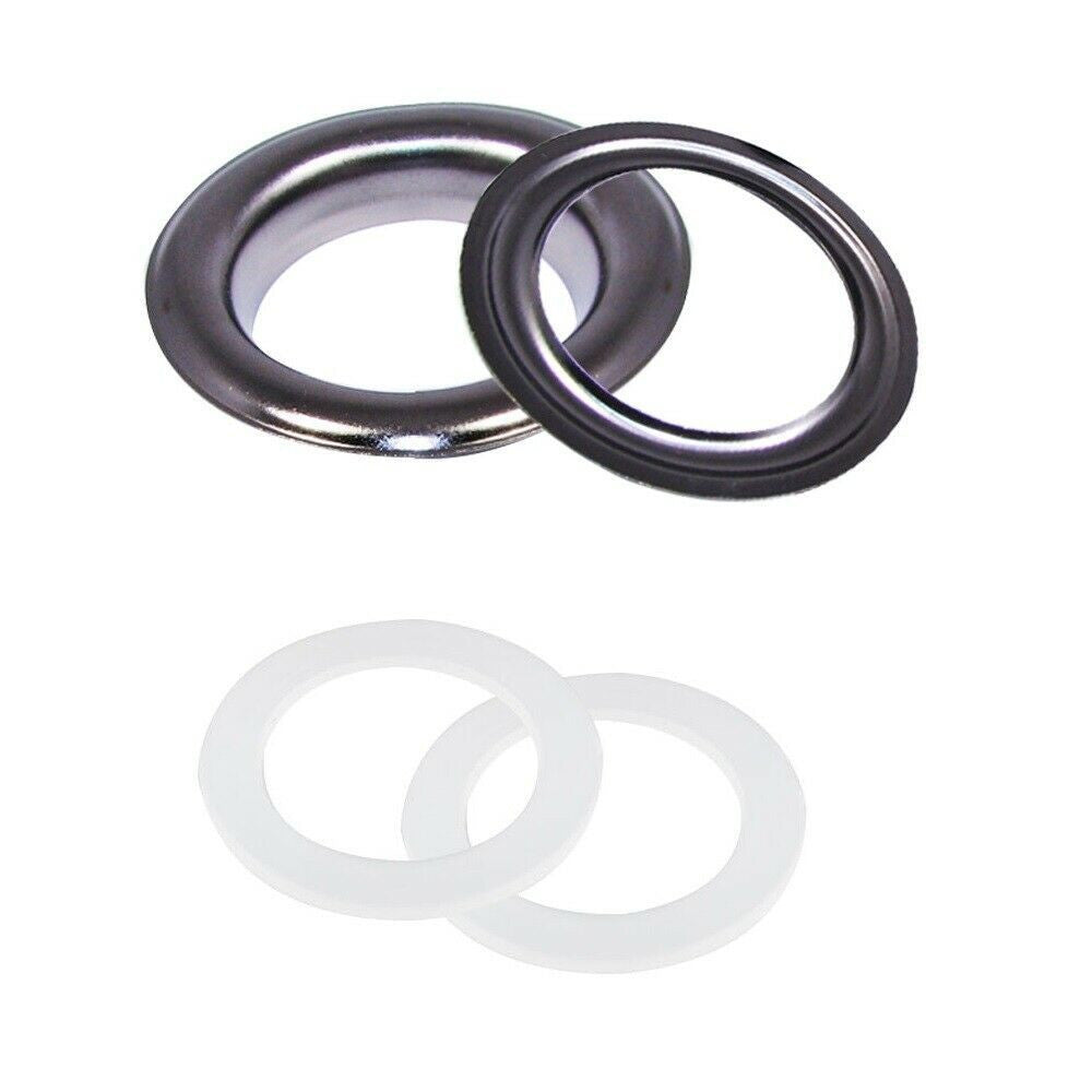 30mm Large Brass Eyelets with Washers (Pack of 10)