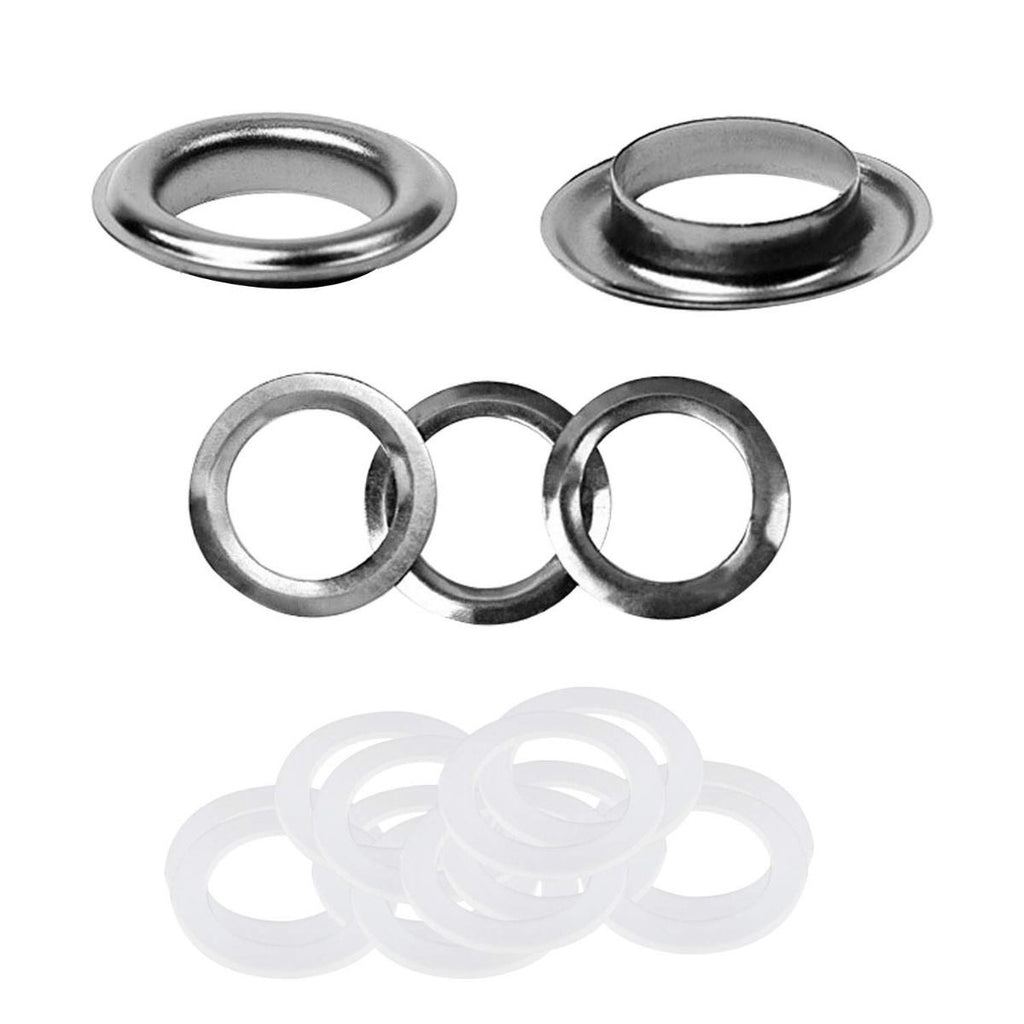 40mm Large Brass Eyelets with Washers - (Pack of 10)