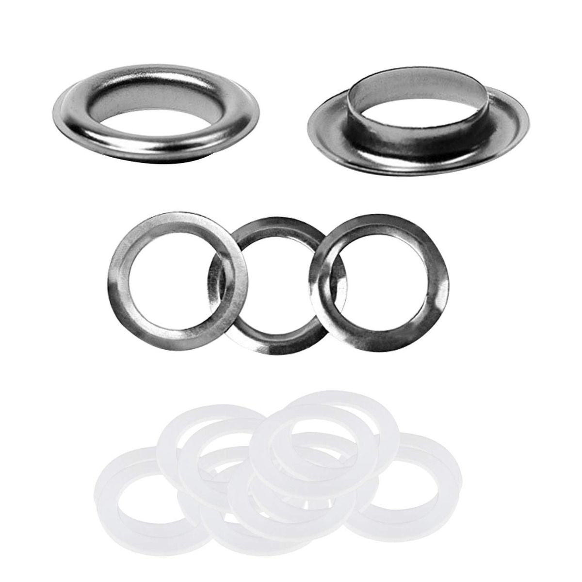 40mm Large Brass Eyelets with Washers - (Pack of 10)