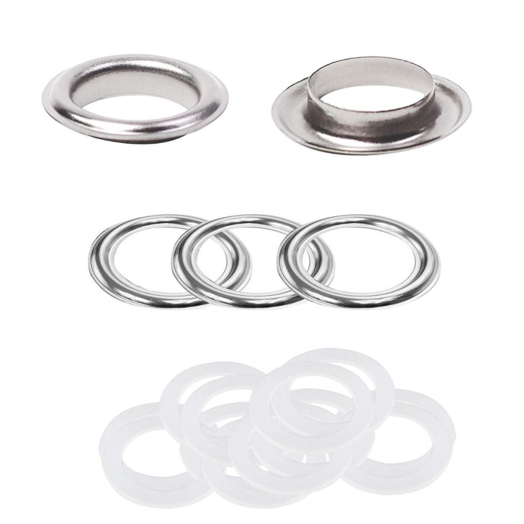 40mm Large Brass Eyelets with Washers - (Pack of 10)