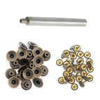17mm Bronze Open-Top Replacement Jeans Buttons (Pack of 10) with 3-Part Fixing Hand Tool