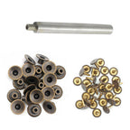 17mm Bronze Open-Top Replacement Jeans Buttons (Pack of 10) with 3-Part Fixing Hand Tool