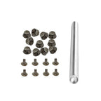 6mm Flat Head Gunmetal Mushroom Studs With Fixing Hand Tool -  (Pack of 100)