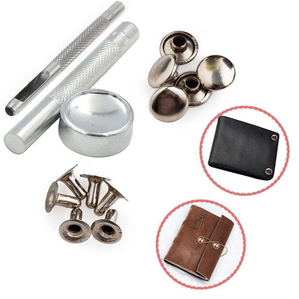 Silver Single Cap Tubular Rivets with Fixing Hand Tool