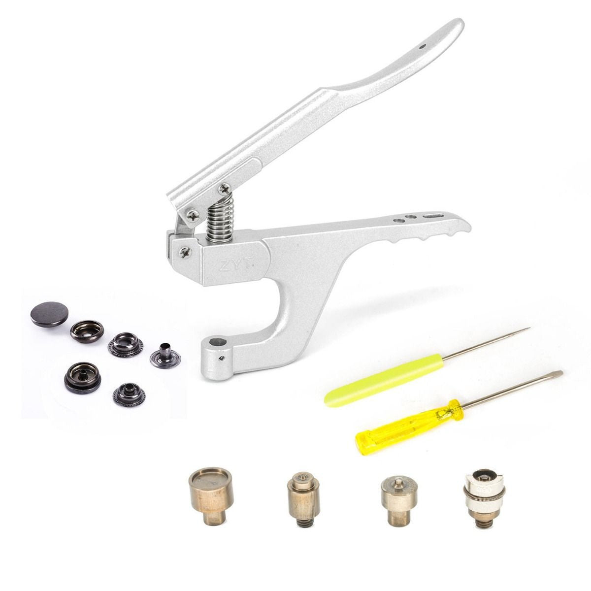 ZYT Hand Press Pliers with Press Studs Fixing Die Set