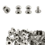 8mm Sam Browne Chicago Screw Round Head Rivets – Pack of 50