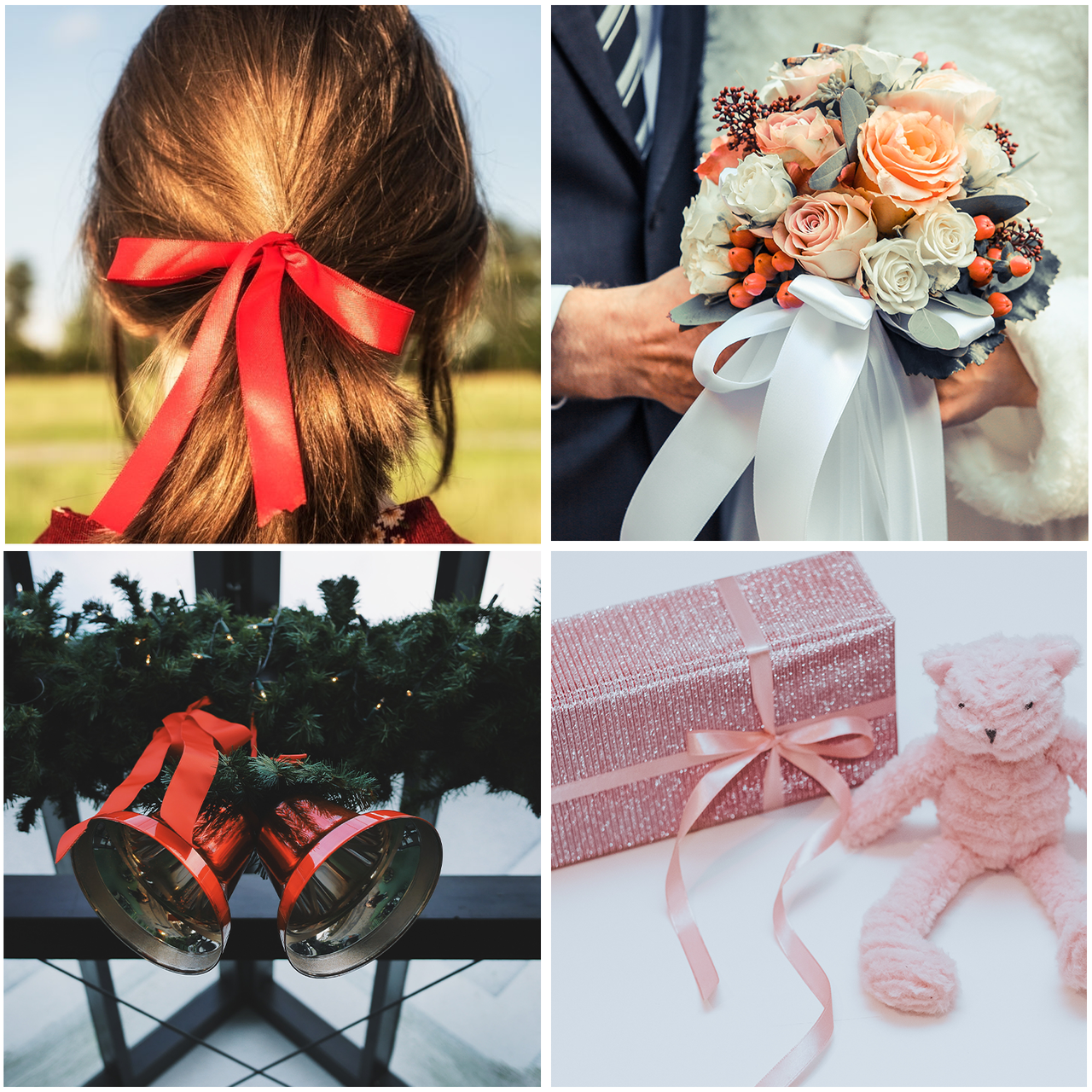 1m Double Sided Satin Ribbon