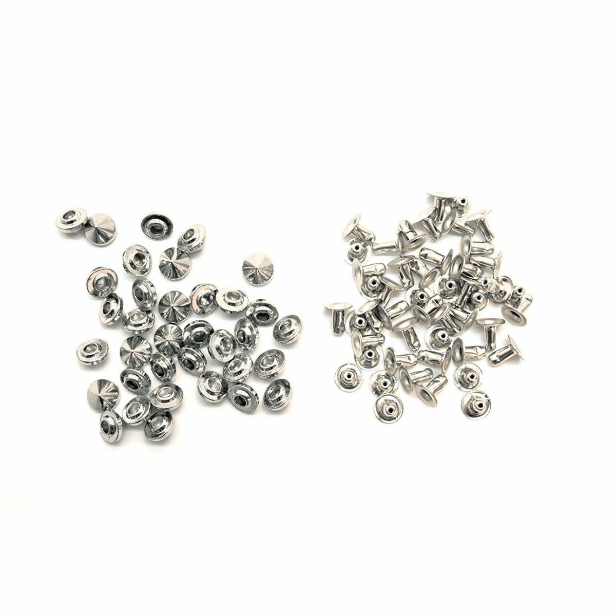 Solid Brass Cone Punk Press Studs with Pins - (Pack of 100)