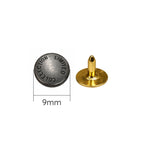 9mm Copper Denim Rivets (Pack of 10)