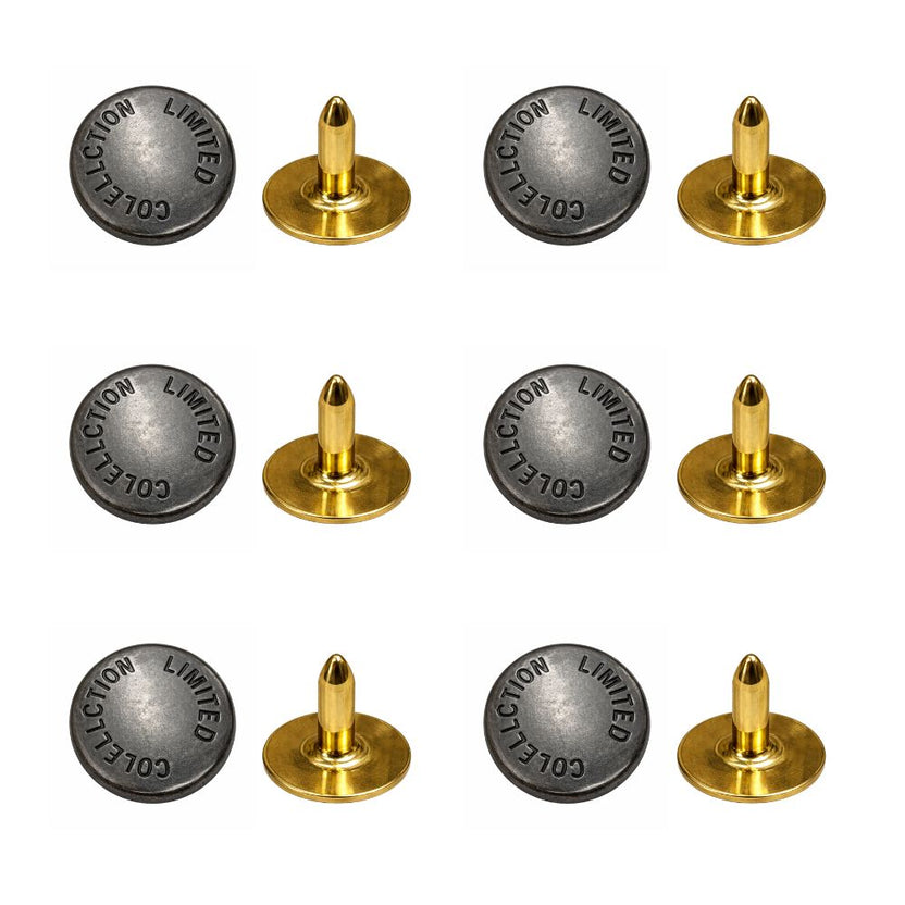 9mm Copper Denim Brass Rivets - Pack of 10 – Trimming Shop