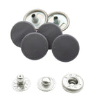 15mm S Spring Press Studs with Coloured Caps and Silver Components (10 Sets)