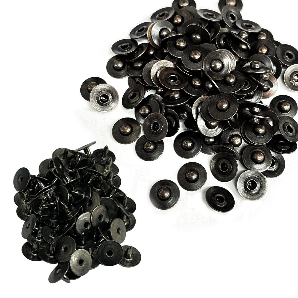 7mm Denim Brass Hat Rivets (Pack of 10)