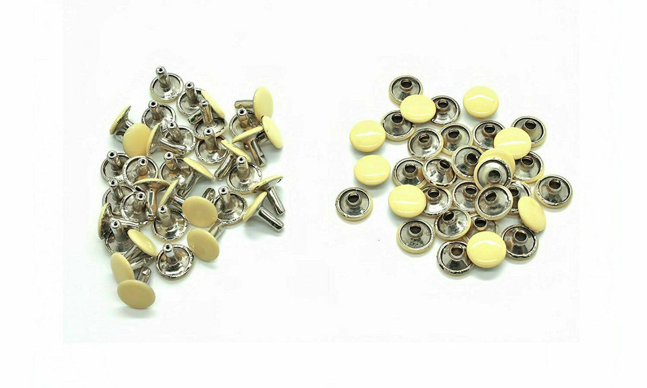 10mm Double Cap Tubular Rivets (Pack of 100)