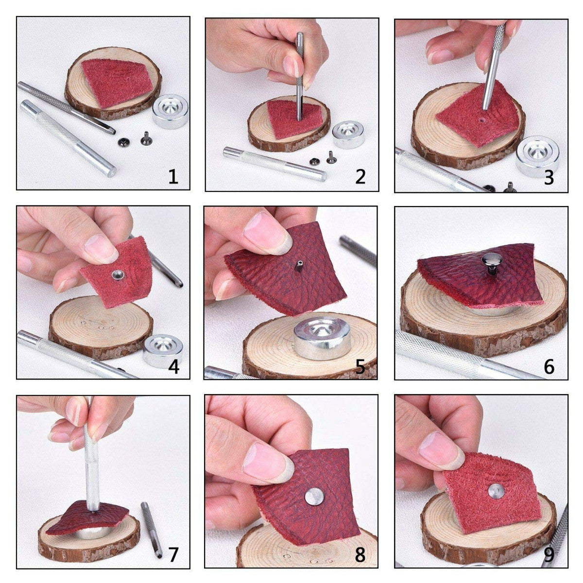 Double Cap Rivets Fixing Hand Tool