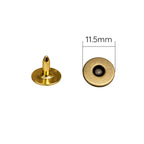 11.5mm Denim Rivets - Bronze (Pack of 10)