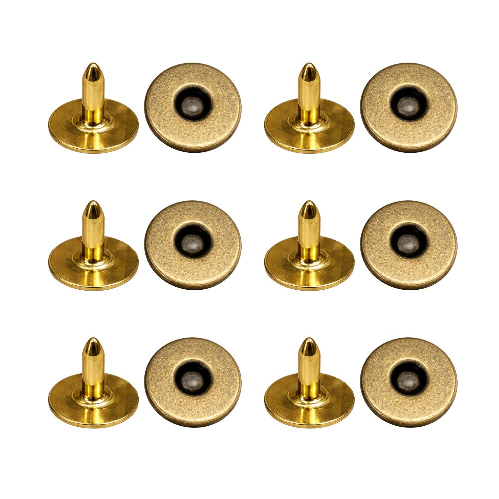 11.5mm Denim Rivets - Bronze (Pack of 10)