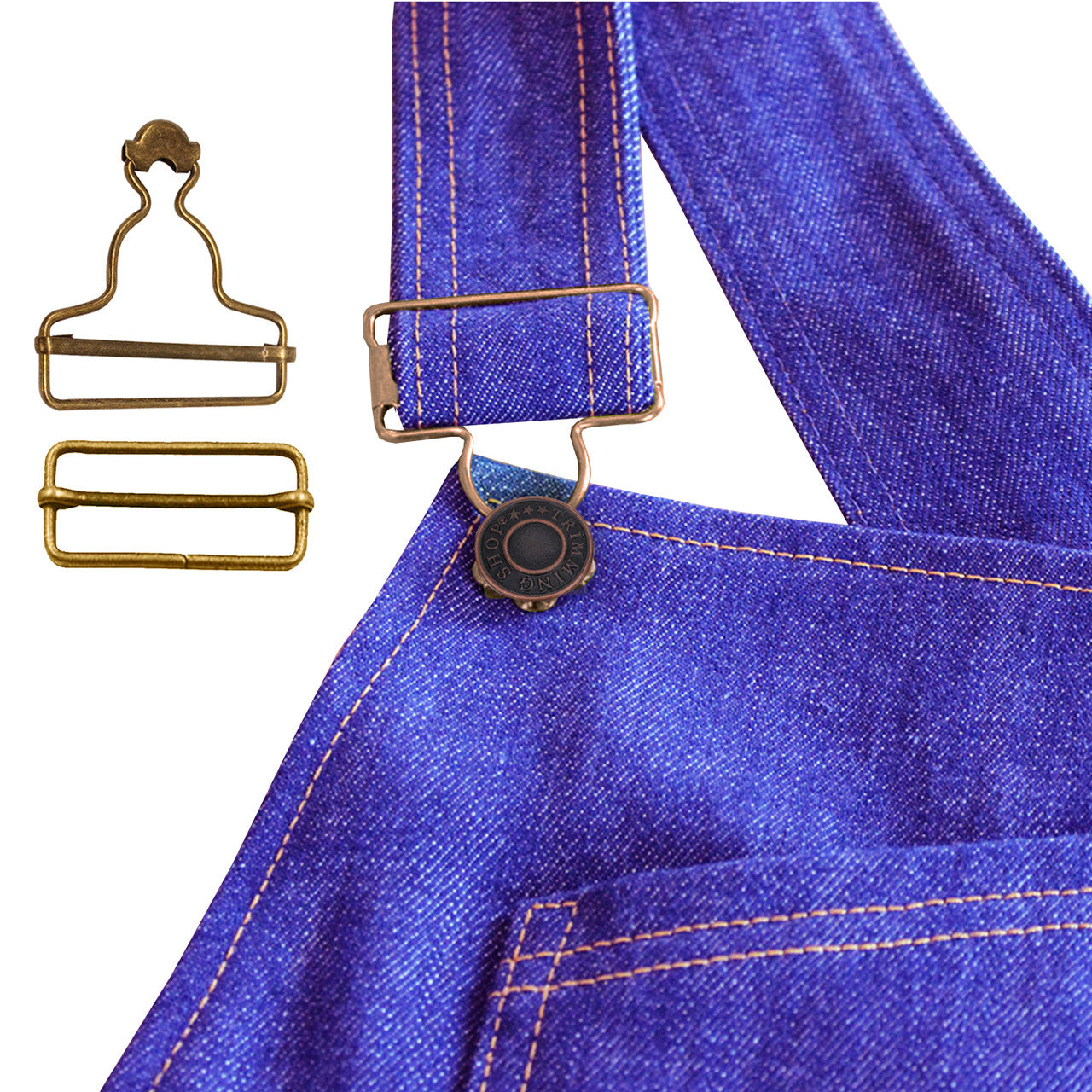 Dungaree Buckles with Slider Clips - (2 Sets)