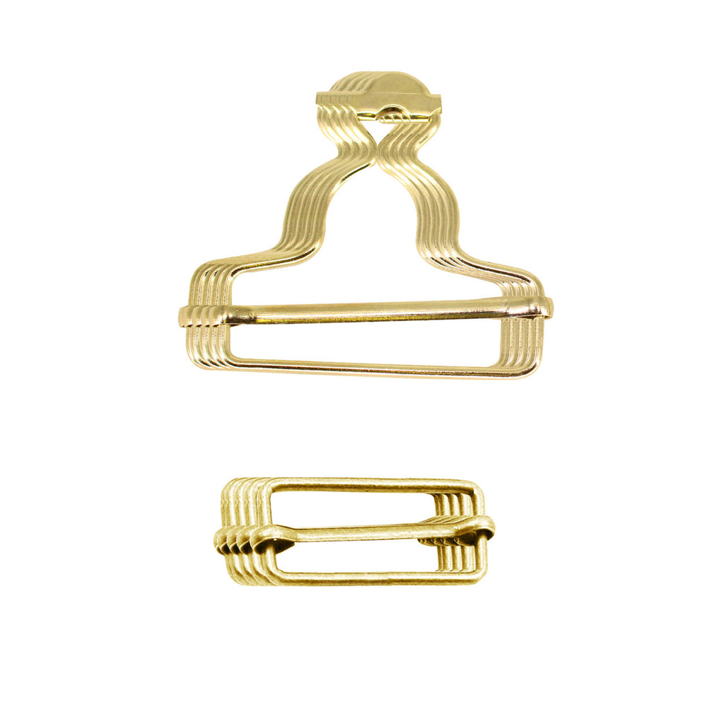 Dungaree Buckles with Slider Clips - (2 Sets)
