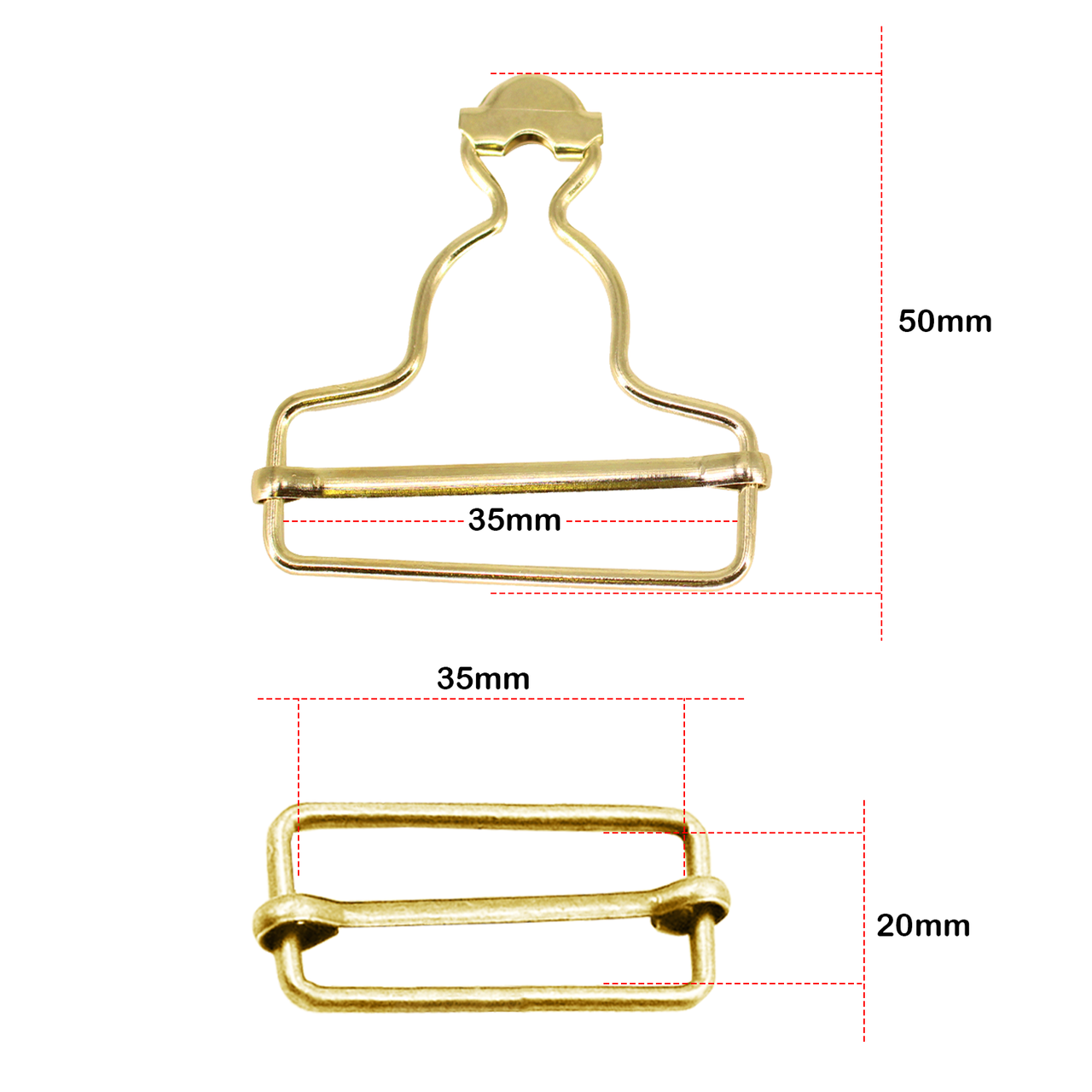 Dungaree Buckles with Slider Clips - (2 Sets)