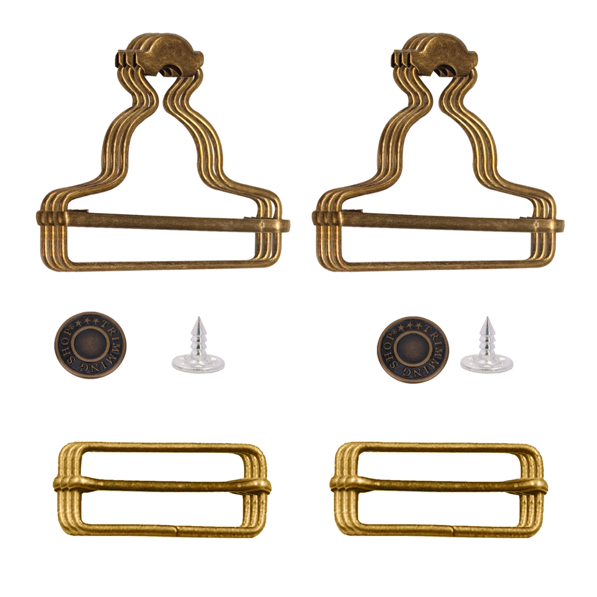 Dungaree Buckle With 17mm Jeans Button - (Pack of 2)