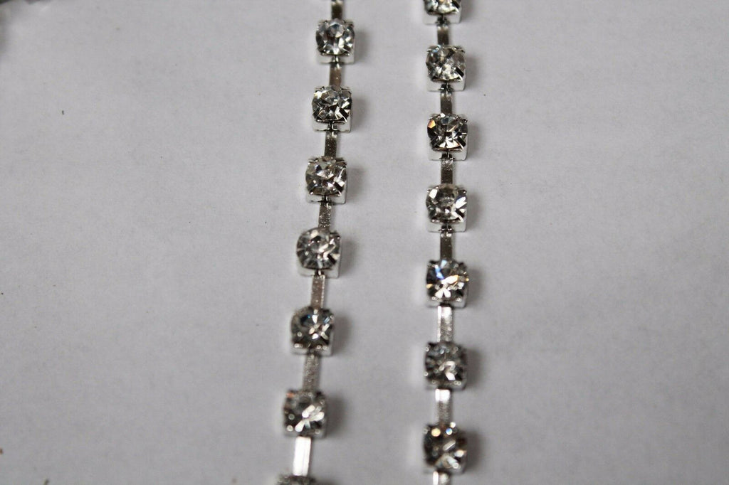 Trim with Silver Square Diamantes