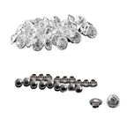 Flat Diamante Rivets With Pins (Pack of 10)