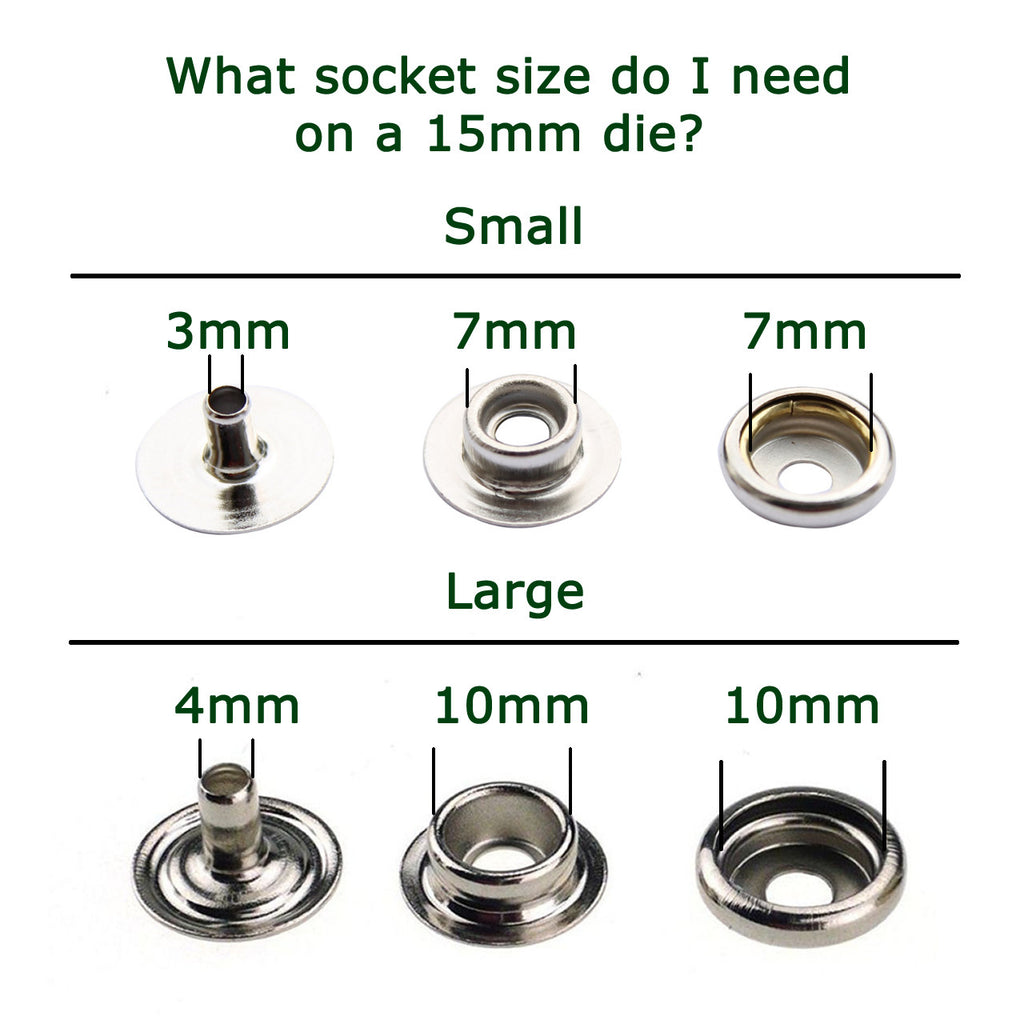 Press Stud Die Set for Green Machine Hand Press
