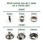 Press Stud Die Set for Green Machine Hand Press