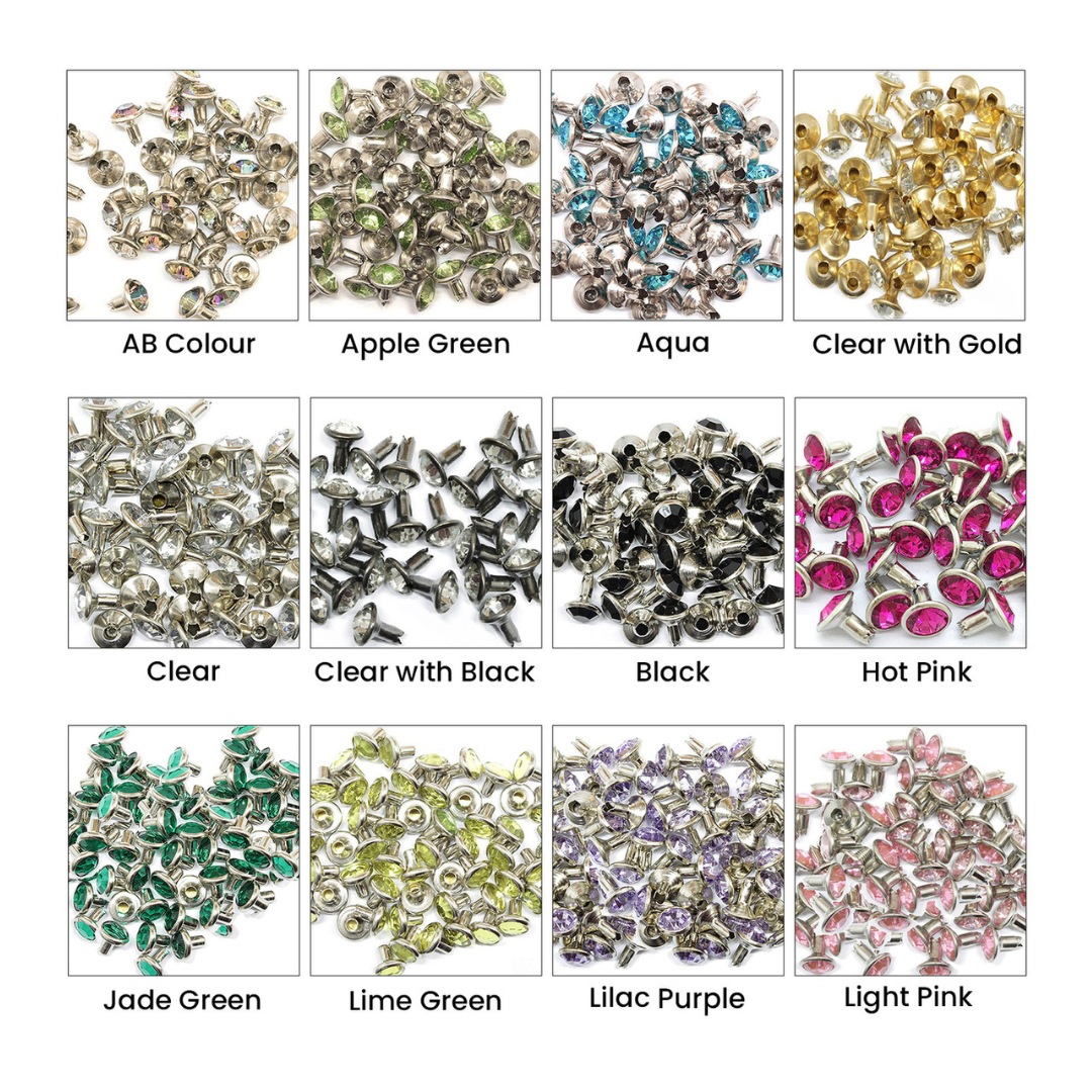 10mm Diamante Rivets (Pack of 10)