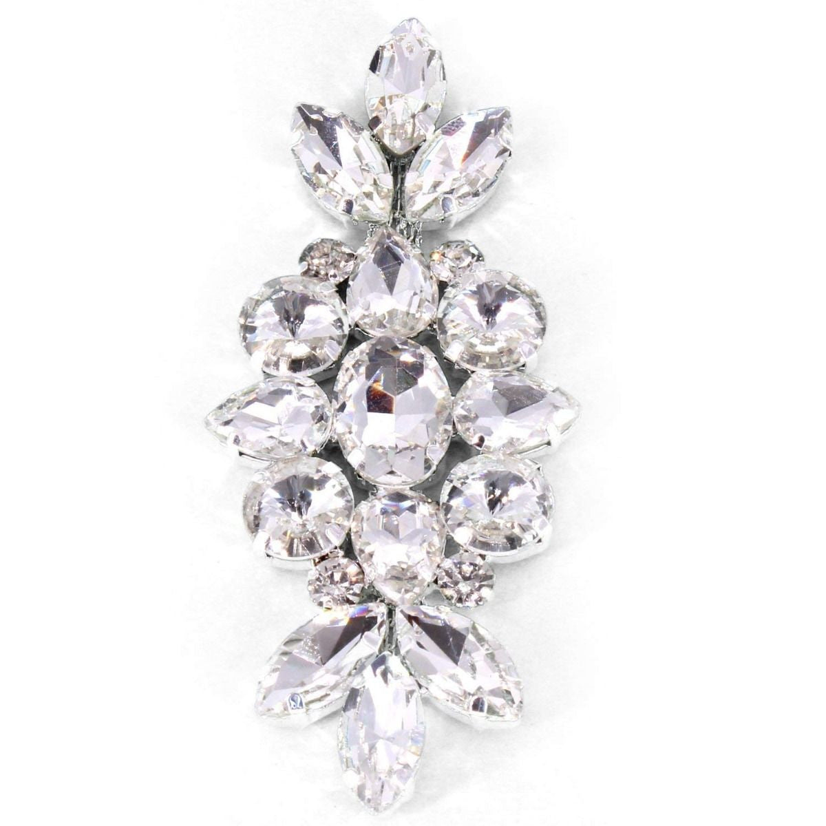 Sew-On Small Diamante Motif - Silver