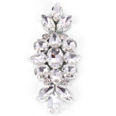 Sew-On Small Diamante Motif - Silver