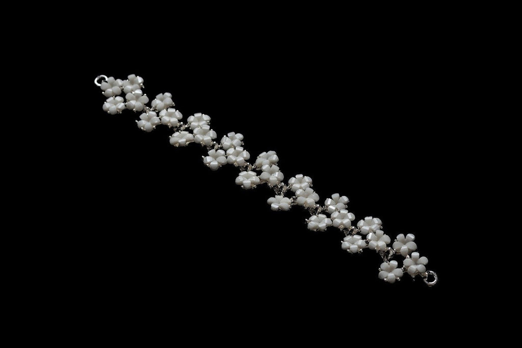 Sew-On Flower Stone Diamante Motif