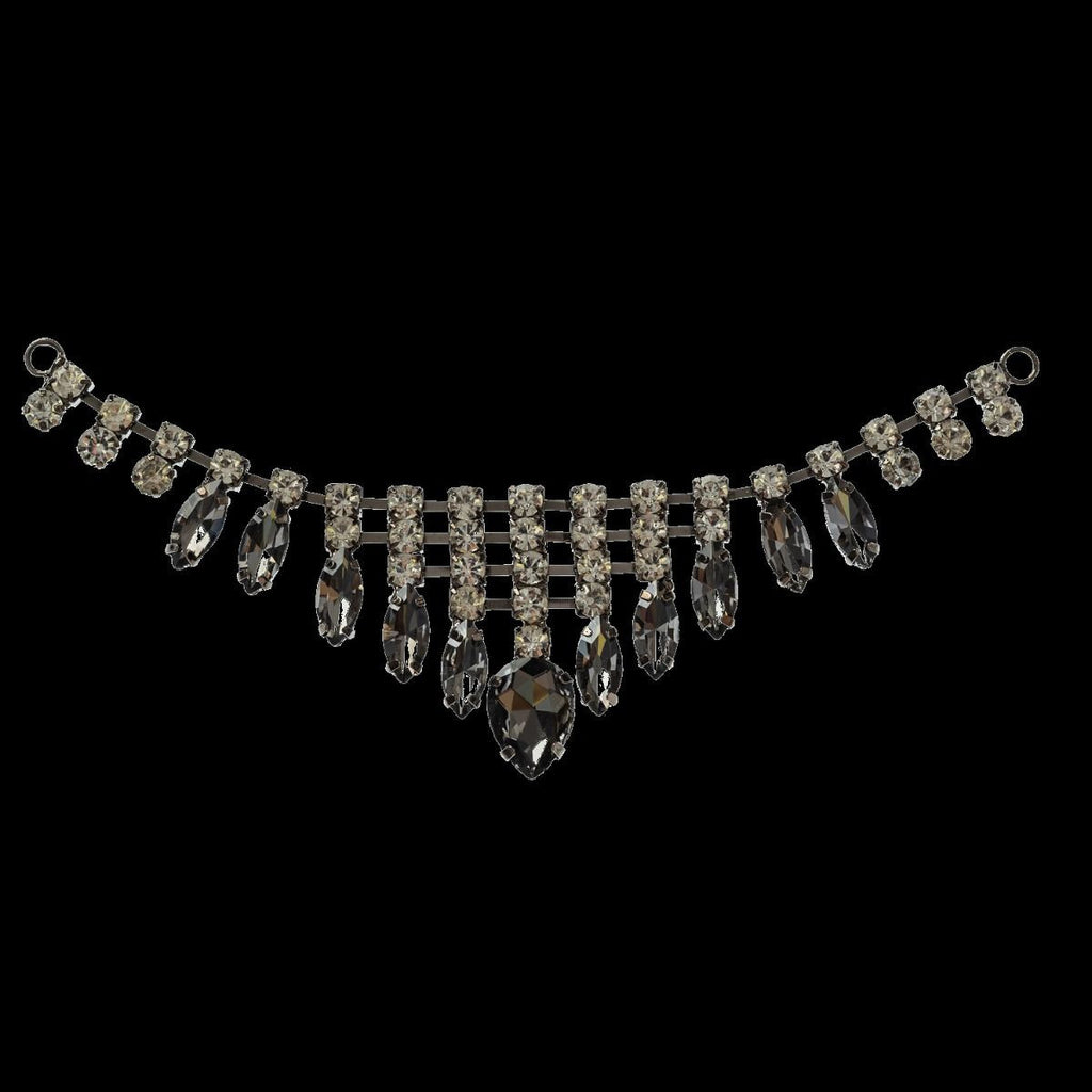 Hanging Diamante Motif - 170mm x 40mm - Silver