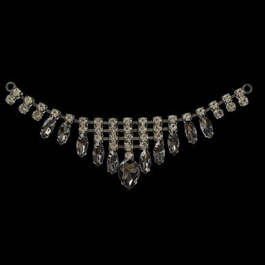 Hanging Diamante Motif - 170mm x 40mm - Silver