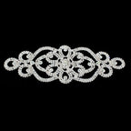 Sew-On Diamante Motif - 150mm x 70mm - Silver