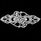 Sew-On Diamante Motif - 120mm x 50mm - Silver