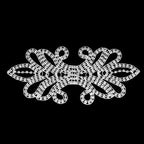Sew-On Diamante Motif - 200mm x 90mm - Silver