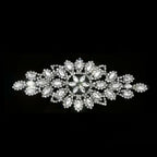 Sew-On Diamante Motif - 150mm x 60mm - Silver