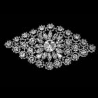 Sew-On Diamante Motif - 145mm x 80mm - Silver