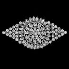 Sew-On Diamante Motif - 170mm x 90mm - Silver