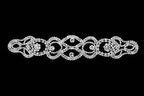 Sew-On Diamante Motif - 225mm x 50mm - Silver