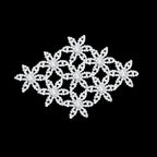 Sew-On Diamante Motif - 160mm x 105mm - Silver
