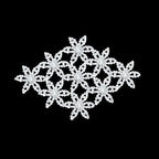 Sew-On Diamante Motif - 160mm x 105mm - Silver
