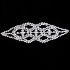 Sew-On Diamante Motif - 130mm x 42mm - Silver