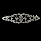 Sew-On Diamante Motif - 160mm x 45mm - Silver