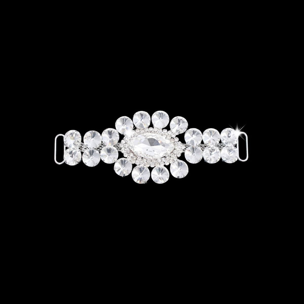 Sew-On Diamante Motif - 125mm x 50mm - Silver