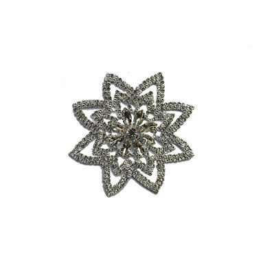Sew-On Diamante Motif - 100mm x 100mm - Silver